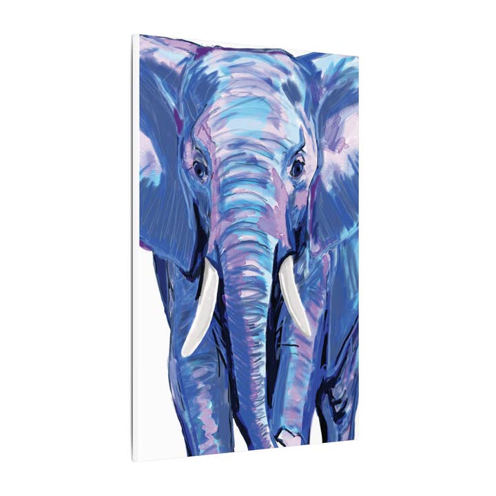 Blue Cava - Wholesale Art Print - Blue and Pink Elephant Canvas Art - Colorful Elephant Wall Décor39