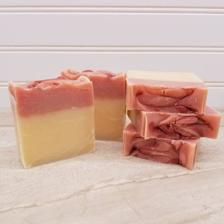 Wild Currant & Sandlewood Goat Milk Soap for wholesale by Hooves and More Farm
