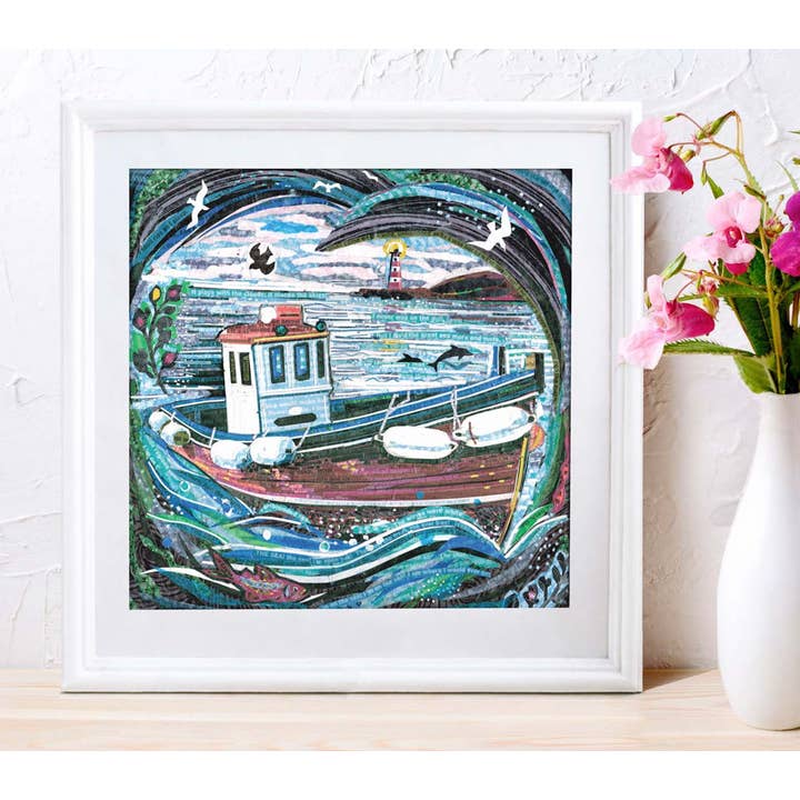 Havstorget-tryck på silkespapper för wholesale av Jamie Poole