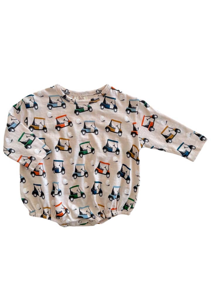 SIIX Collection - Wholesale Bodysuit (Non-Footed) - Baby - Golf Cart / Organic Long Sleeve T-Shirt Bubble