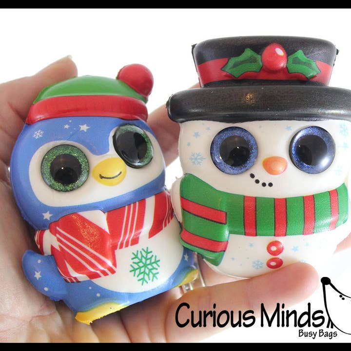 Curious Minds Toys - Wholesale Squishy toy – Kids & Baby - 1 Sparkle Eye Winter Animal Themed Slow Rise Squishy Toys -11