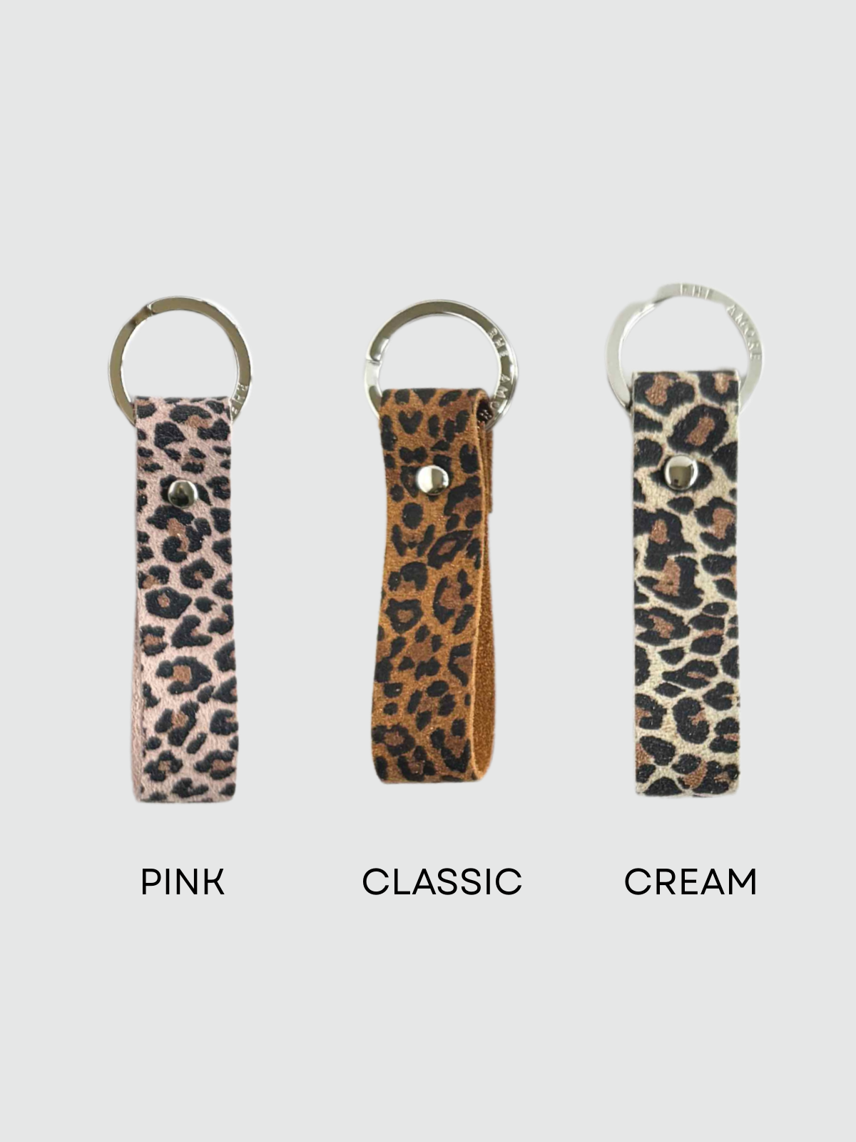 Rhe Amore – wholesale Keychain – Women's – Leopard Print Suede Leather Keyring3