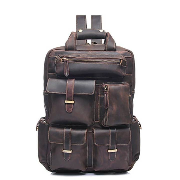 The Shelby Backpack | Handmade Genuine Leather Backpack for wholesale by Steel Horse Leather