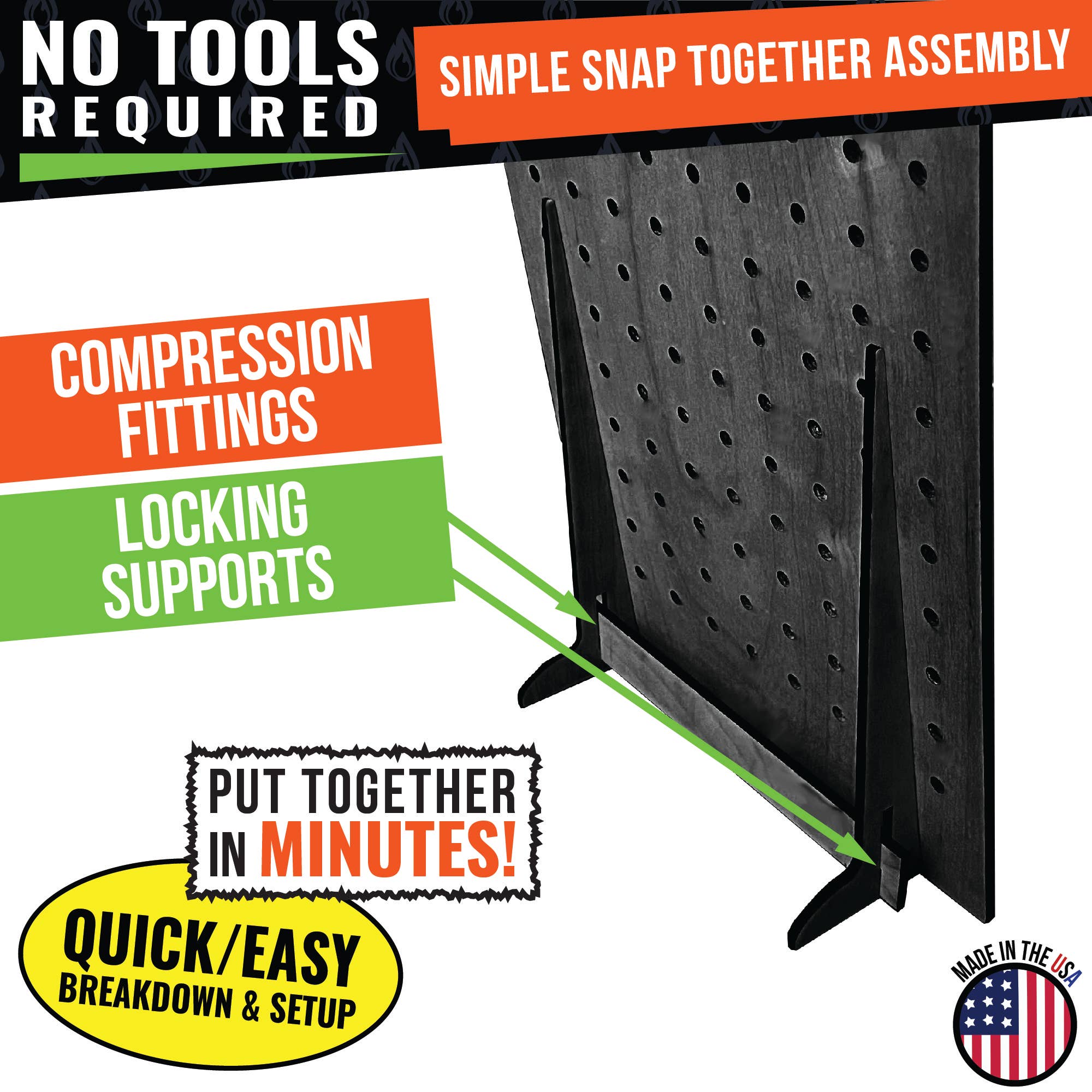 Torched Displays – wholesale Retailer display stand/case – Pegboard Display - Various Sizes and Colors38