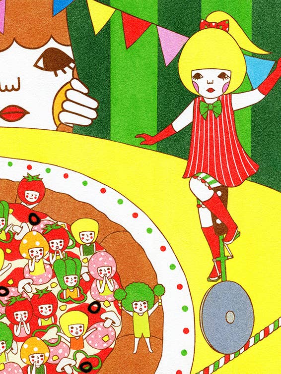 【13×19 Art Print】Tightrope -Pizza- for wholesale by Naoshi