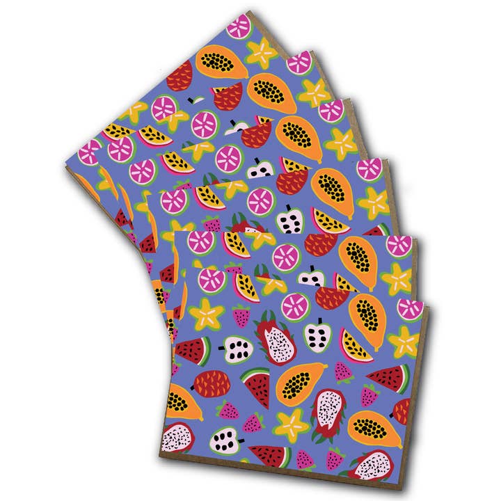 Exotic Fruit Notecard Set of 6 for wholesale by Julz Clementine