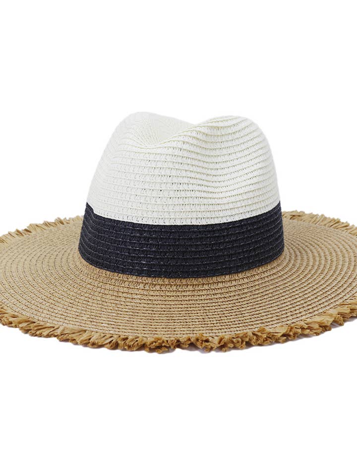 New Outdoor Edge Color Matching Straw Hat for wholesale by Suzie Q USA