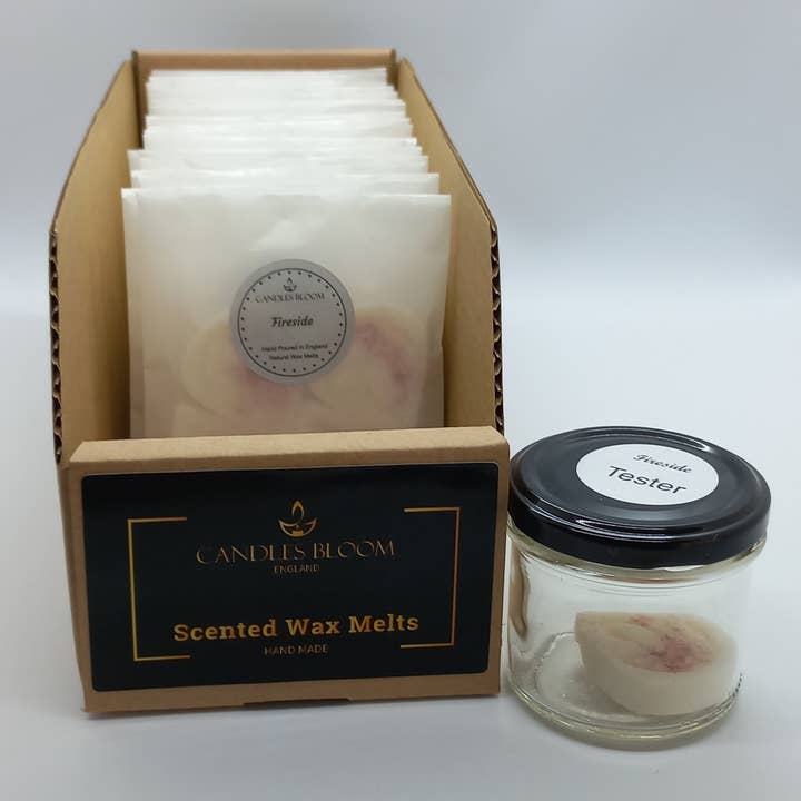 Fireside Duftwachsschmelzen - Theken-Displaybox für den Großhandel von Candles Bloom Limited