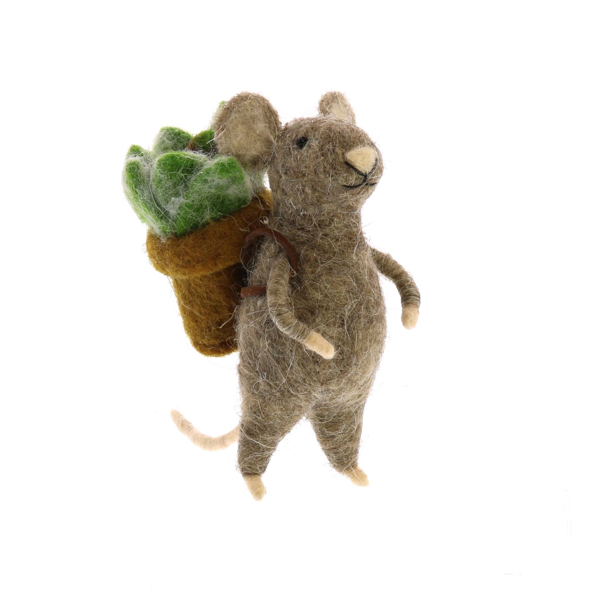 HomArt - Wholesale Decorative Figurine - Mice with Succulents, Set of 32