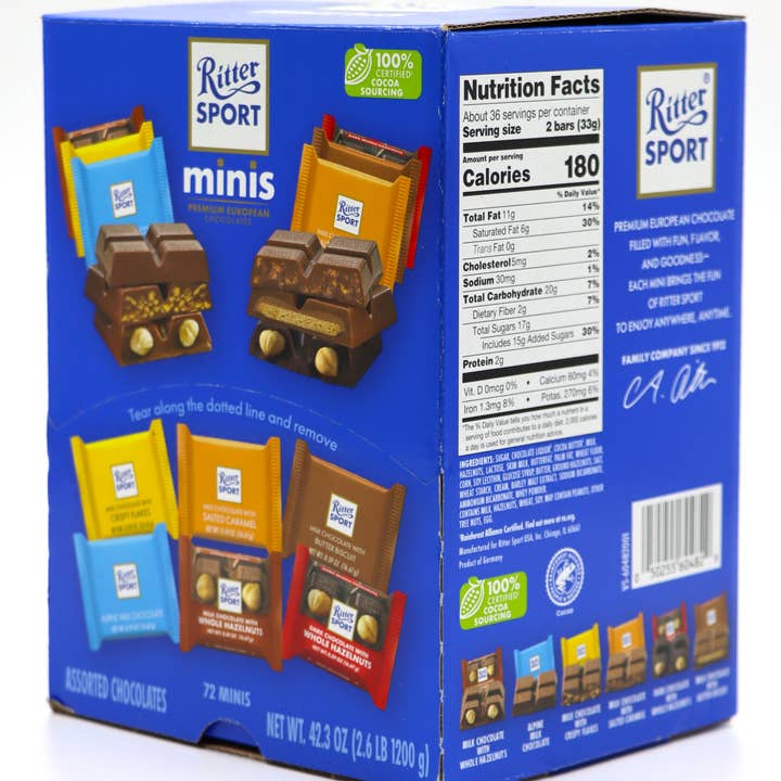 Grandpa Joe's Candy Shop - Wholesale Chocolate - Ritter Sport Assorted Mini Chocolate Squares, 72ct display3