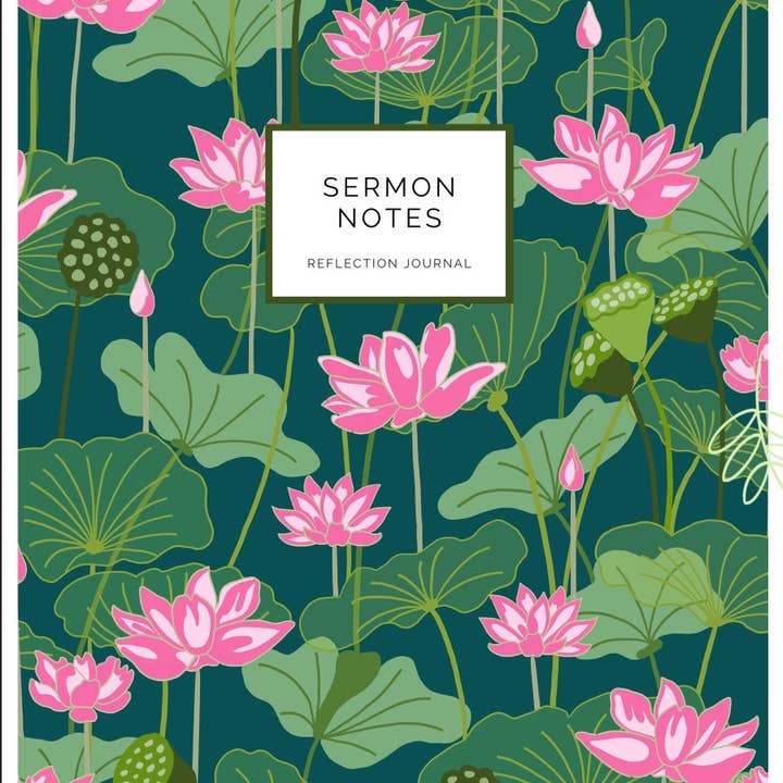 Laura Adams - Wholesale Journal/Diary - Lilly Sermon Notes | 104 Guided Pages | Eco Friendly0