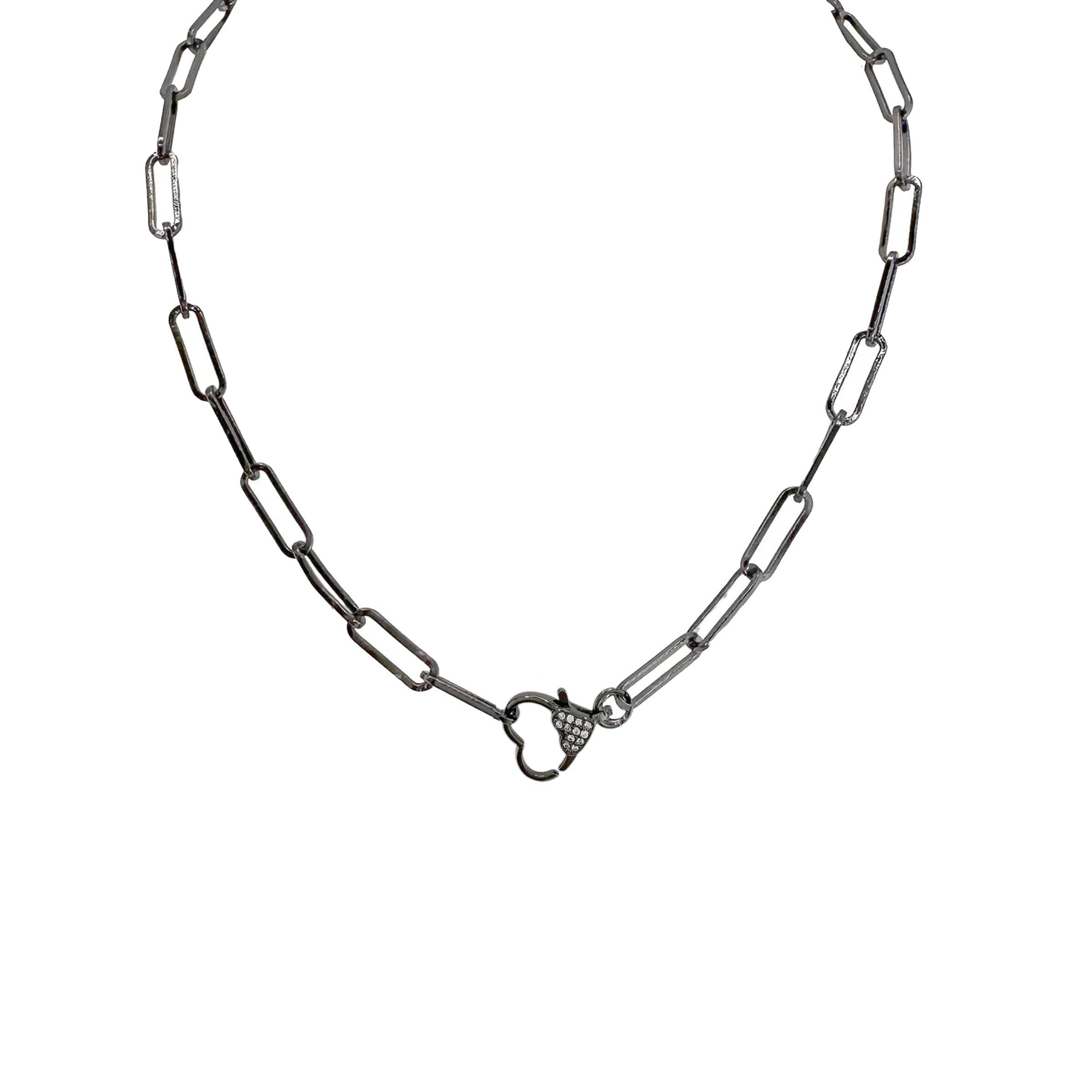 Love, Lisa – Engroshandel Led/kæde halskæde – Pam Paperclip Hjerte Kæde Halskæde7