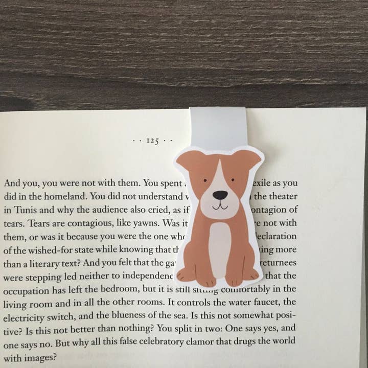 TheCraftyDuoTO - Vente Marque-page - Marque-page magnétique Pitbull marron2