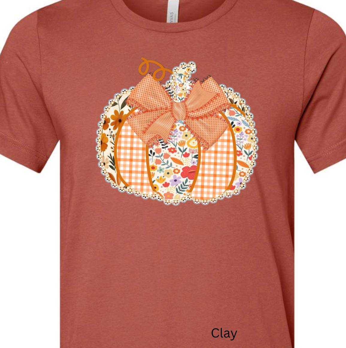 Kiki's Boutique - Wholesale T-shirt met print - Dames - Ditsy Bloemen Pompoen T-shirt2