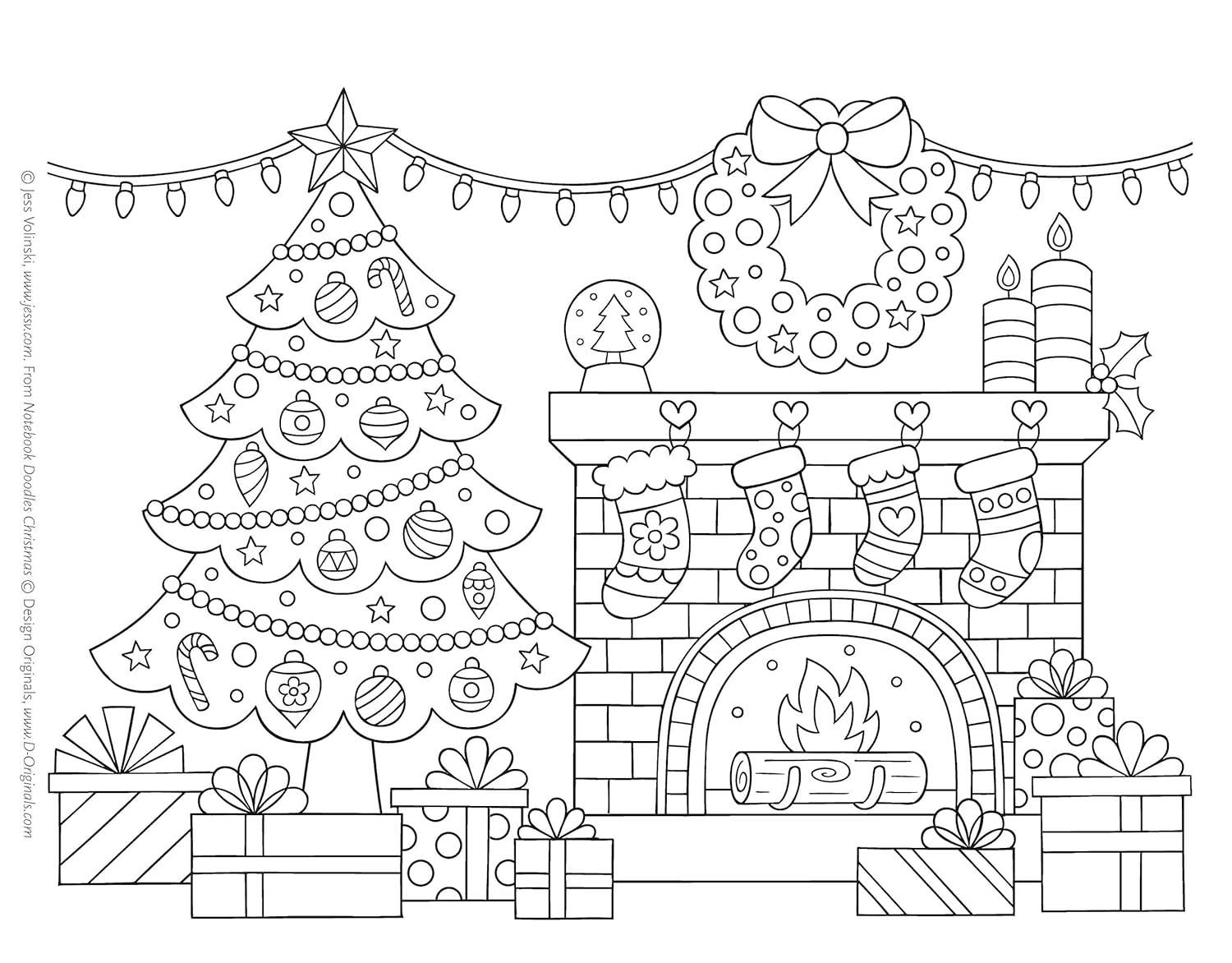 Fox Chapel Publishing - Wholesale Coloring & Activity Book - Kids & Baby - Notebook Doodles Christmas - Holiday Coloring Book2