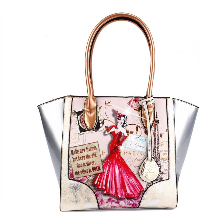 Brangio (Italy) Company Inc. - Wholesale Tote Bag - Women's - Arosa Lady Luck Vintage Scratch & Stain Resistant Tote Bag