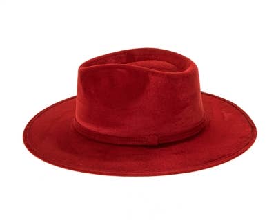 DNMC - Wholesale Fedora - Women's - Stiff Brim Rancher Hat - Premium Vegan Suede - 12+ Colors!10