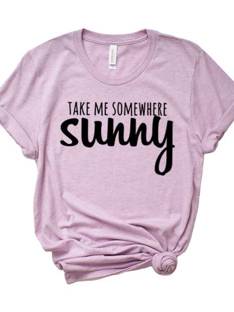 Take Me Somewhere Sunny Tee for wholesale by Wildberry Waves