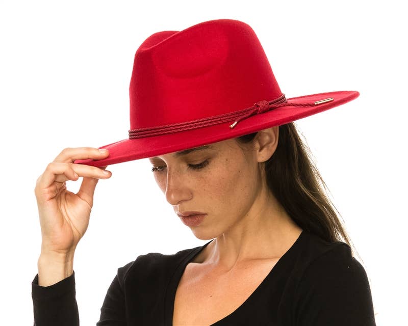 DNMC - Wholesale Fedora - Women's - Vegan Felt Flat Brim Rancher Hat1
