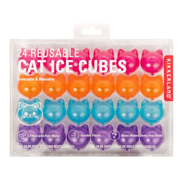 Kikkerland Design Inc - Wholesale Drink Chilling Cubes - 24 Reusable Cat Ice Cubes