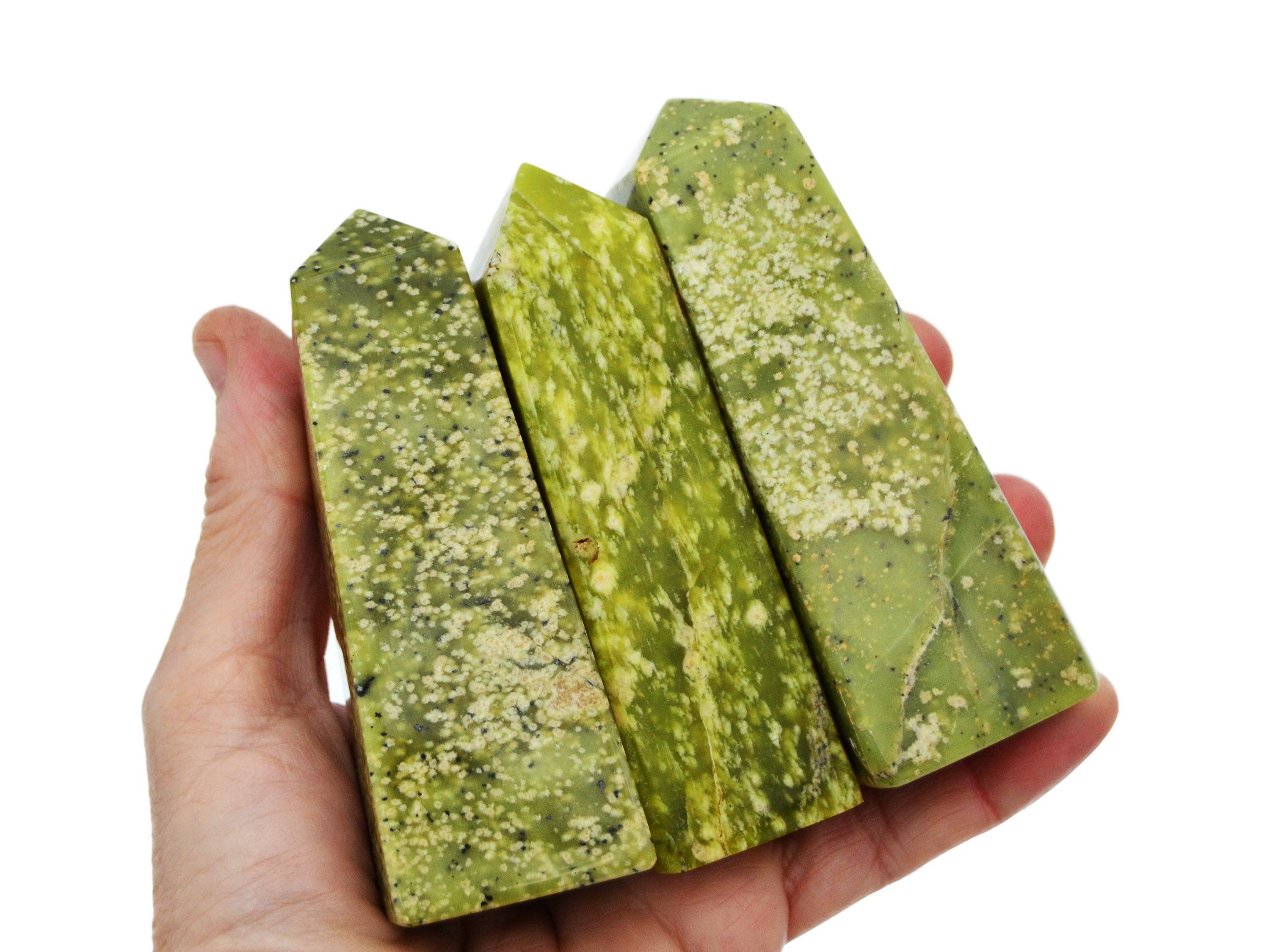 Kaia & Crystals - Wholesale Spiritual Stone/Crystal - Natural Serpentine Crystal Obelisk (100g - 300g)0