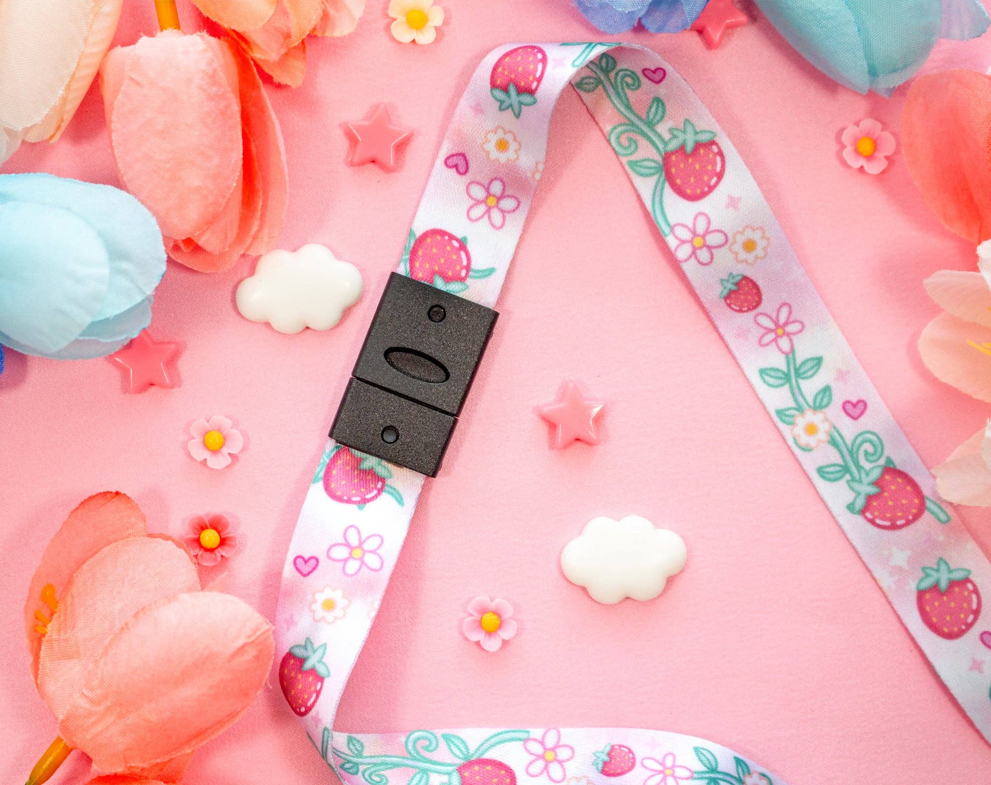 Unicorn Eclipse - Vente Lanière – femme - Cordon à fraises4