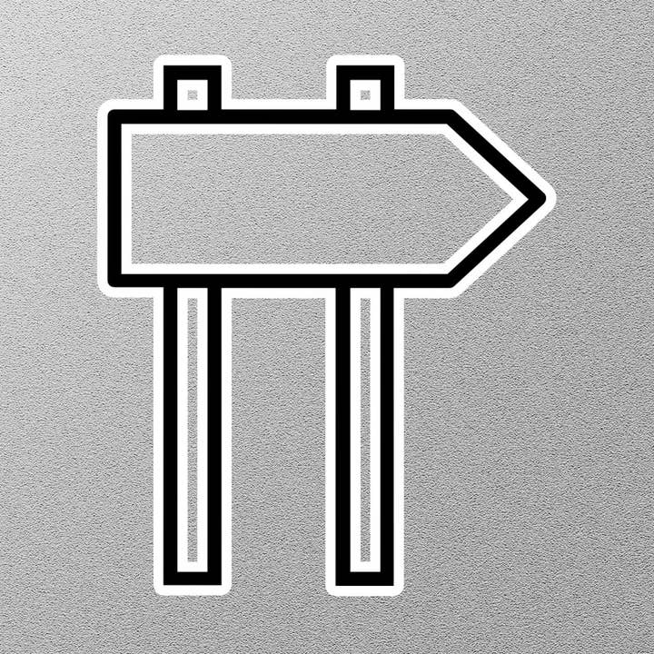 Straßenschild-Aufkleber mit Aufschrift „Rightwards Pole“ für den Großhandel von GraffMerch.com