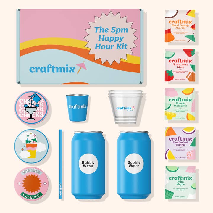 Craftmix - Wholesale DIY Drink Kit - 5PM Happy Hour Kit - For Cocktails / Mocktails