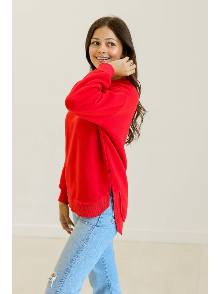 Red Fleece Sweatshirt for wholesale on Faire1