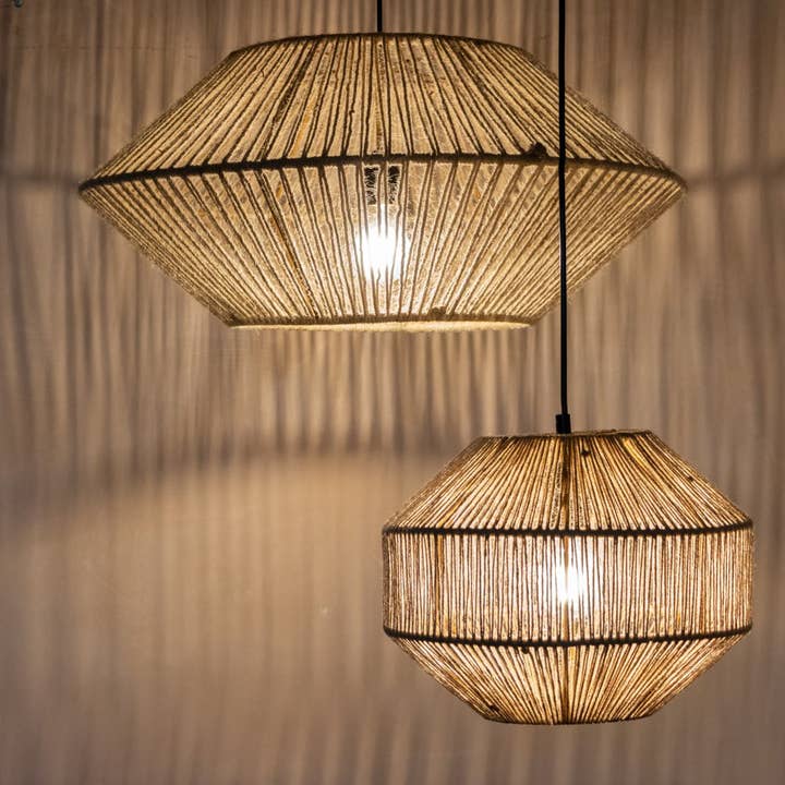 EARTHWARE - Wholesale Chandelier/Hanging Light - Zina jute hanging lamp