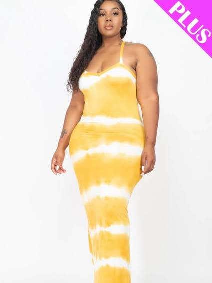 Plus Size Tie Dye Dress for wholesale by SJ NOLA LLC