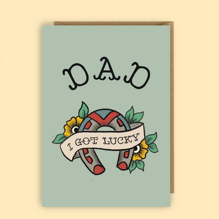 Fars dag-kort, tatuering, alternativ, fars dag för wholesale av The Queer Store