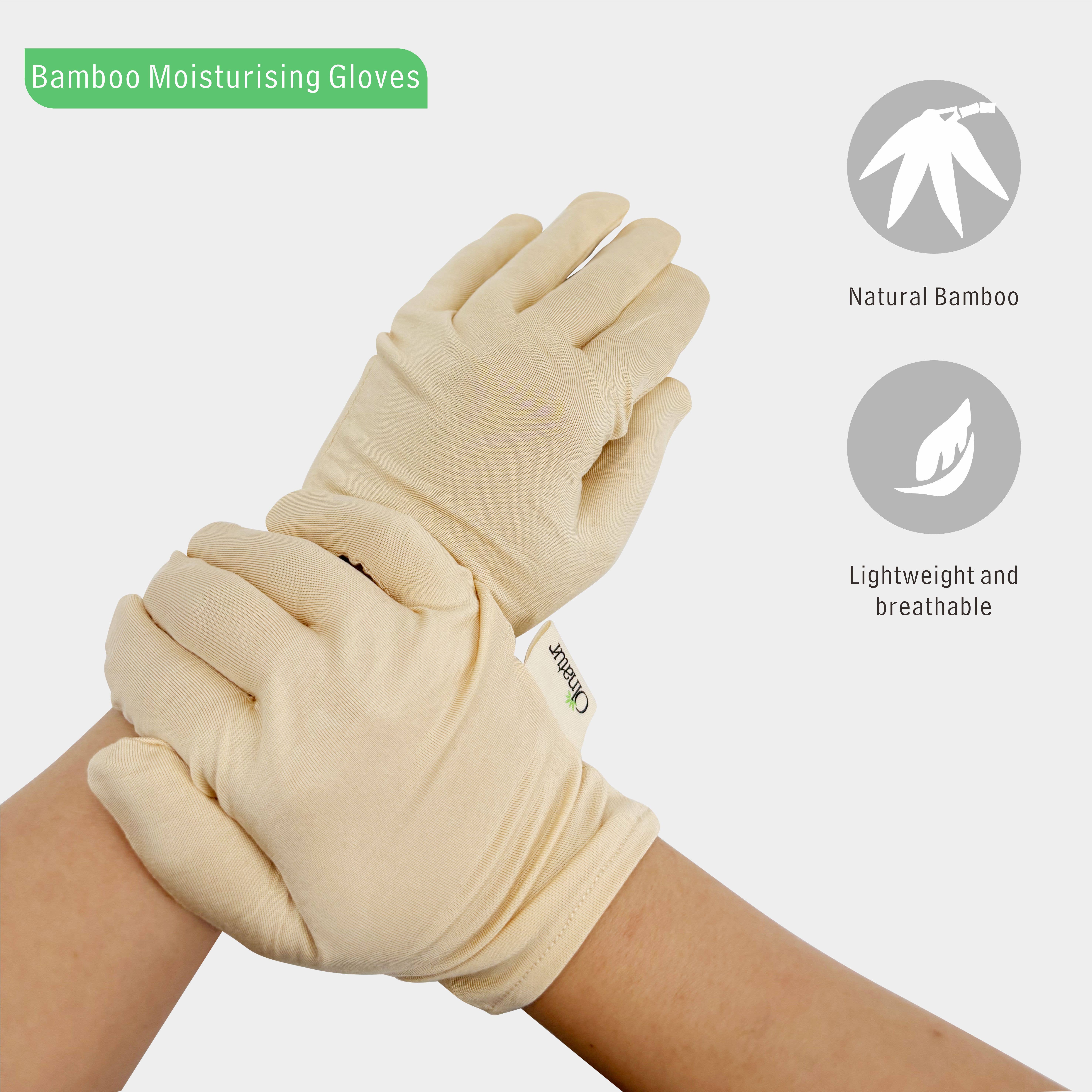 Max-Link Solutions Ltd - Wholesale Moisturizing Gloves - Olnatur Bamboo Moisturising Gloves, Natural Spa Gloves2