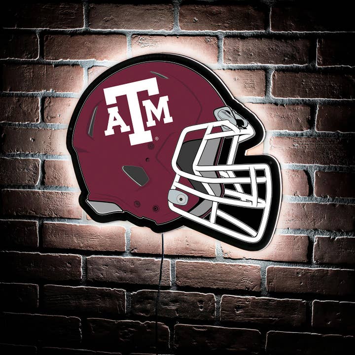 LED Wall Decor, Helmet, Texas A&M for wholesale by Evergreen Enterprises
