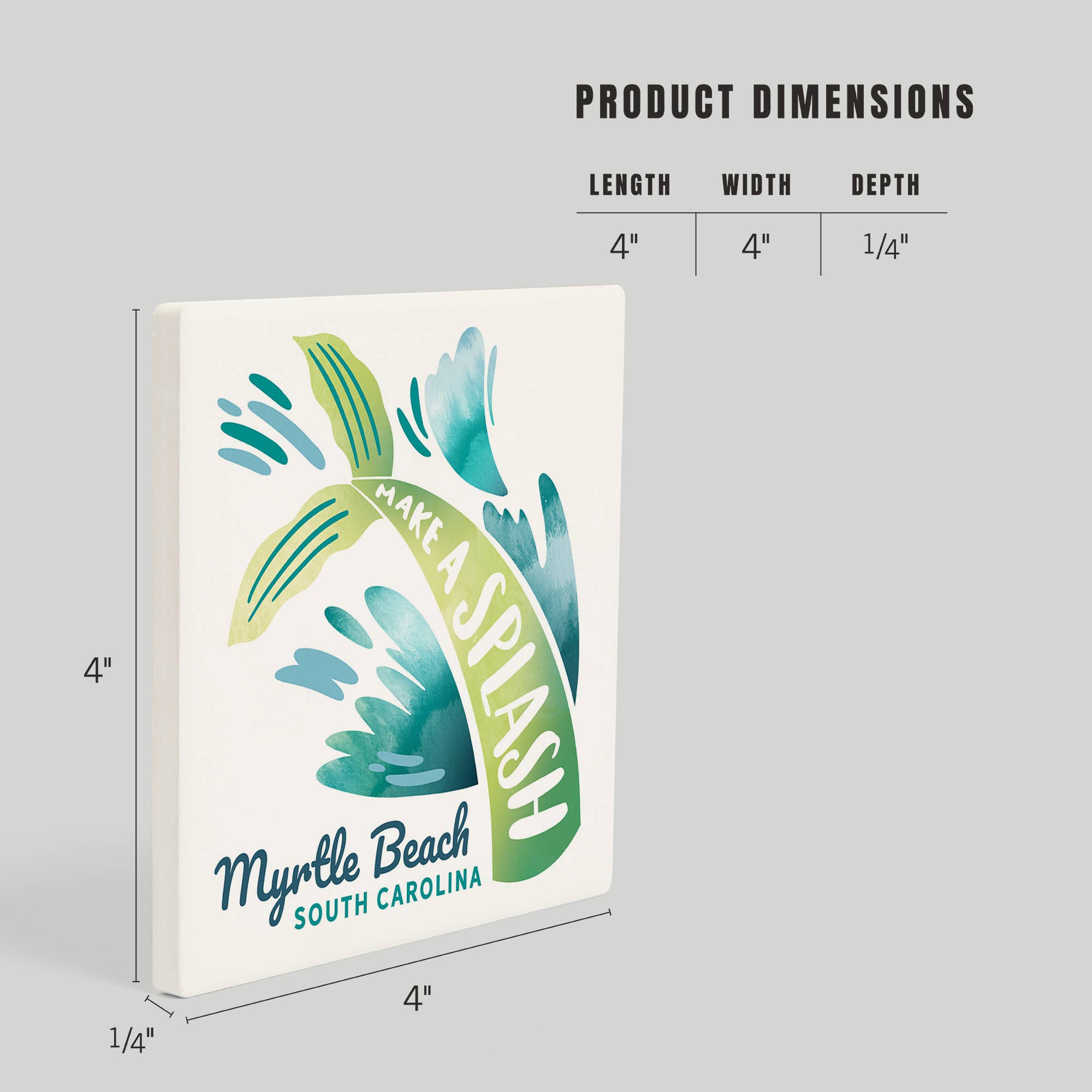 Lantern Press - Wholesale Coasters - Ceramic Coaster Myrtle Beach, South Carolina, Mer-Mazing3