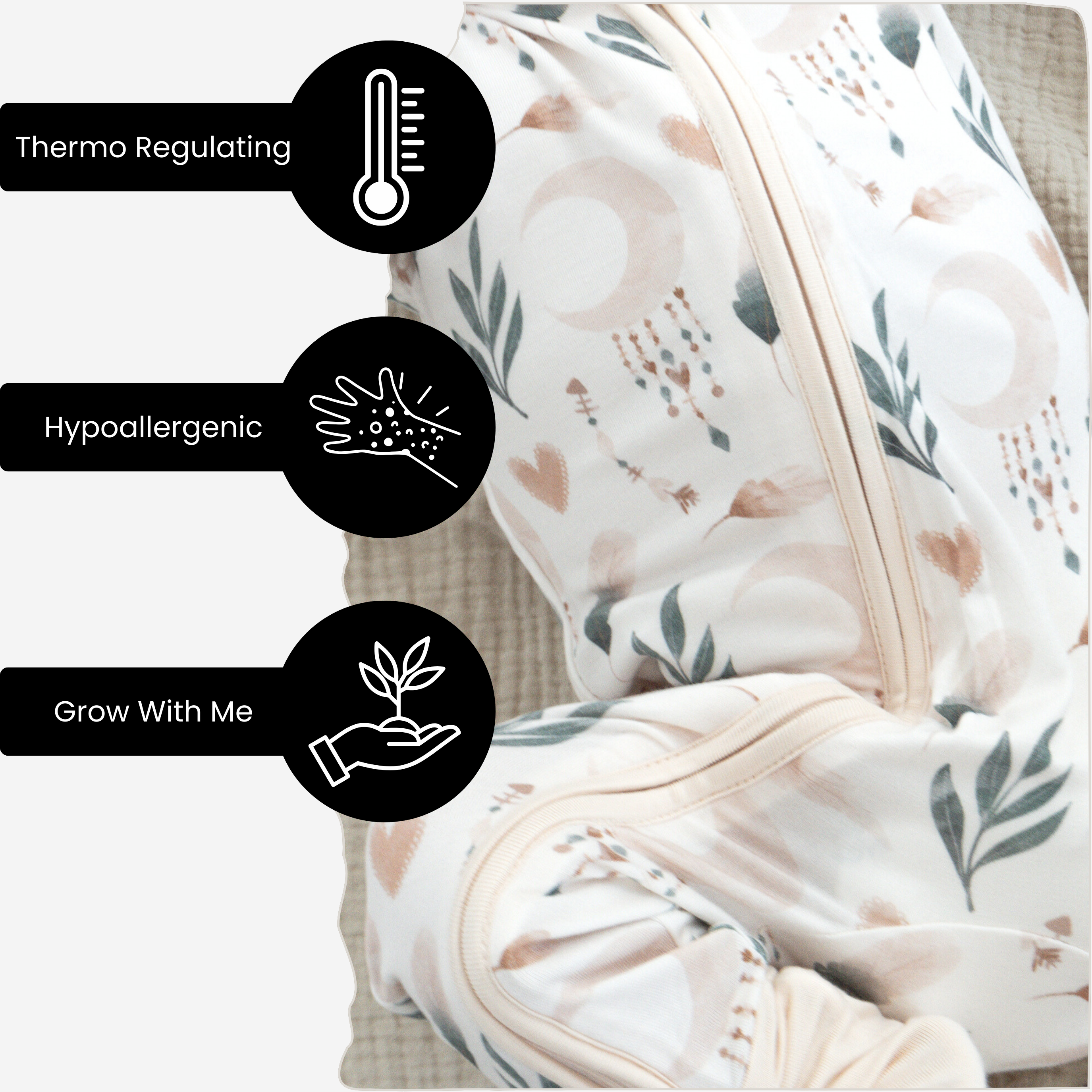 Itsy Bitsy Boutique - Vendita all'ingrosso Pigiamino - Neonati - Tutina per Bambini in Bambù – Pigiama Intero Morbido e Traspirante6