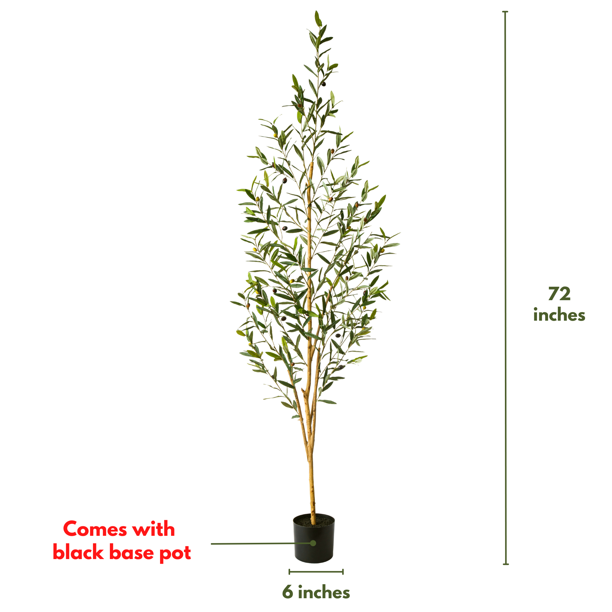 Forever Leaf - Wholesale Artificial Plant - 72" Artificial Olive Tree in Pot2