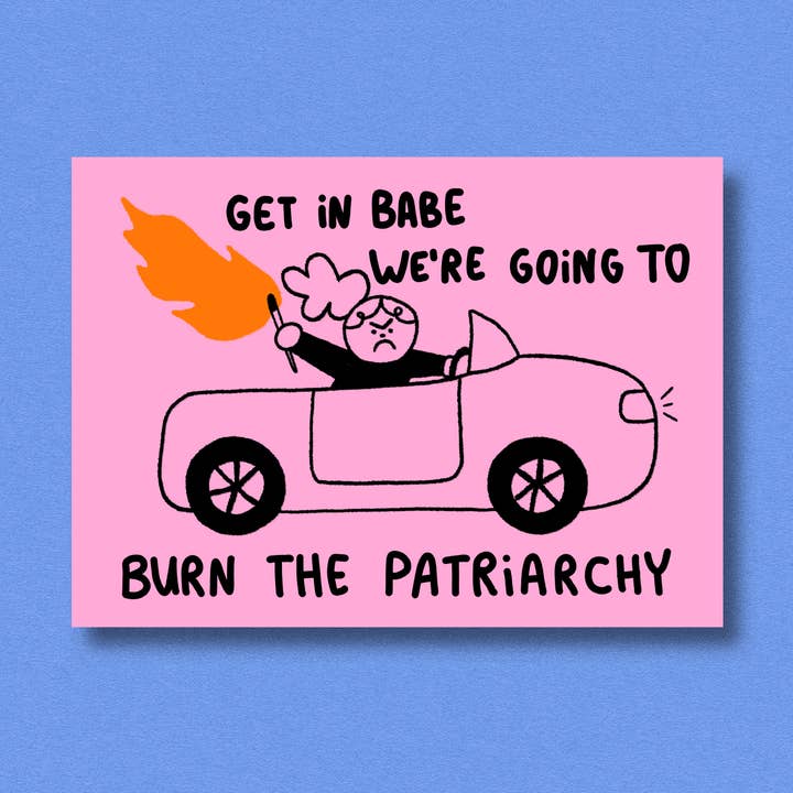 Postcard Patriarchy for wholesale by Jenne Grassmann