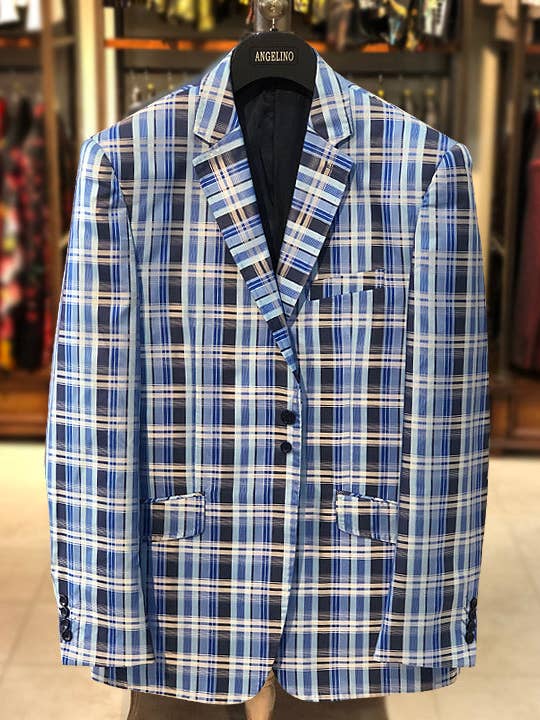 Grande taille pour homme - Veste de sport pour homme - Blazer pour homme - Cuadro Bleu pour la vente par Angelino