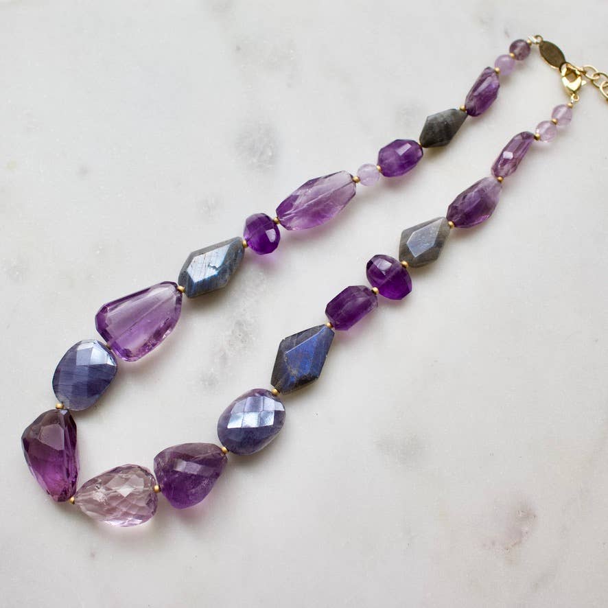 a.v. max - Wholesale Kralen/parelketting - Gefacetteerde Echte Klomp Ketting|9 kleuren27