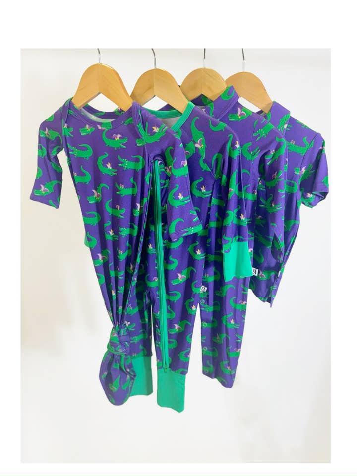 Goosies - Wholesale Sleepsuit - Baby - Gator Krewe - LS Convertible Zip PJs1