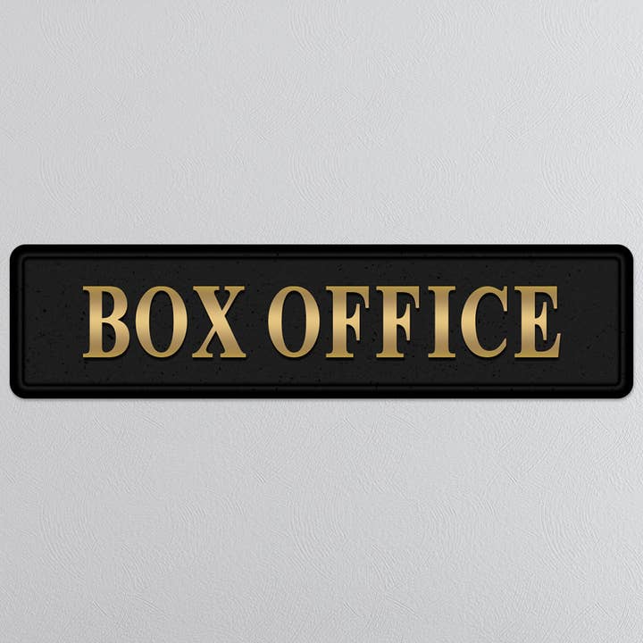 Box Office Gold Foiled Sign for wholesale by SHH Interiors