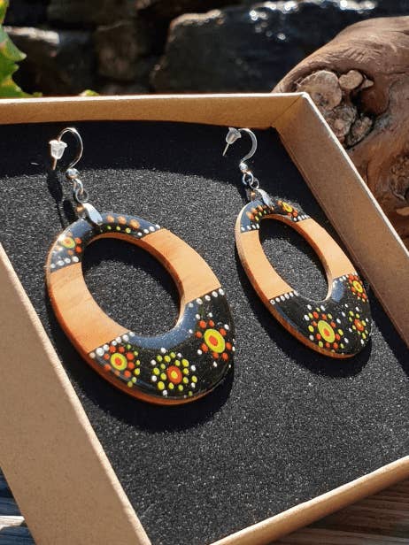 ”Inspiration Mandala” gula örhängen för wholesale av L'Ecrin Vert