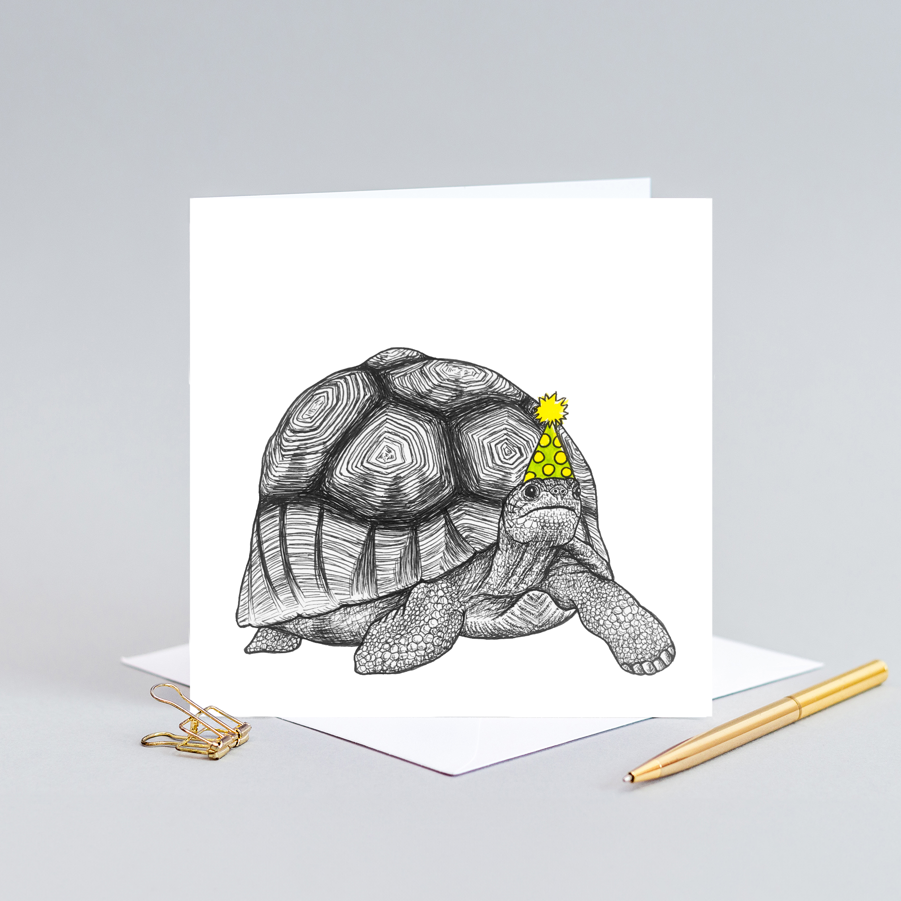 Wild Lines - Wholesale Birthday Card - Animal Birthday Card - Party Tortoise // Eco-friendly Cards // Wildlife Art Cards1
