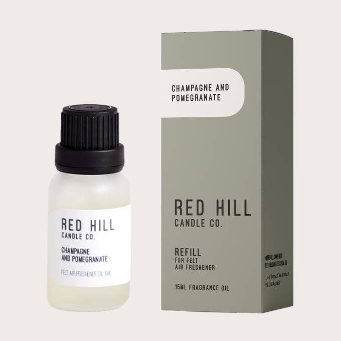 Refill - Champagne & Pomegranate Felt Flower Air Freshener for wholesale by Red Hill Candle Co.