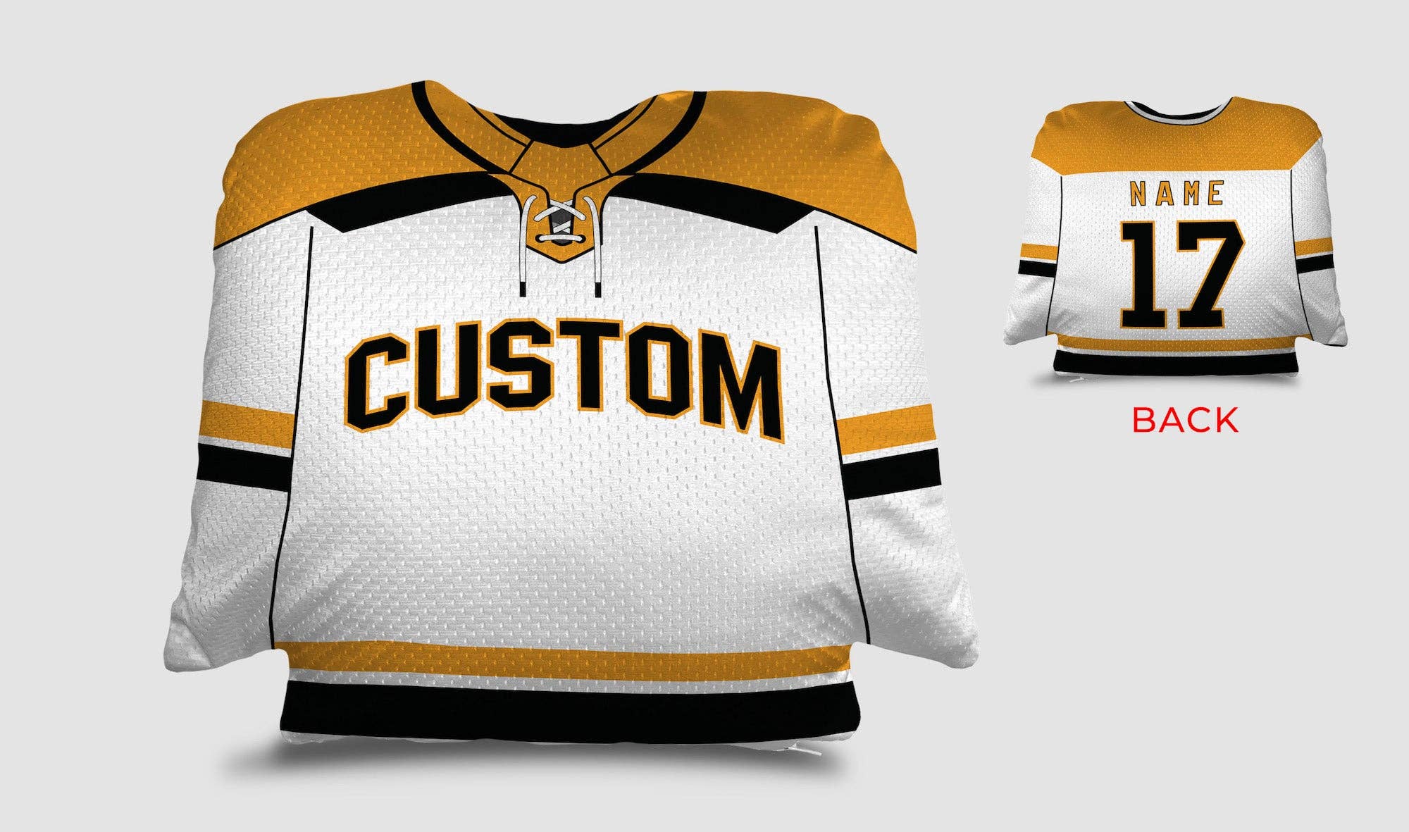 Sam and Zoey – Engroshandel Pyntepude – Personlig hockeytrøje-pude16