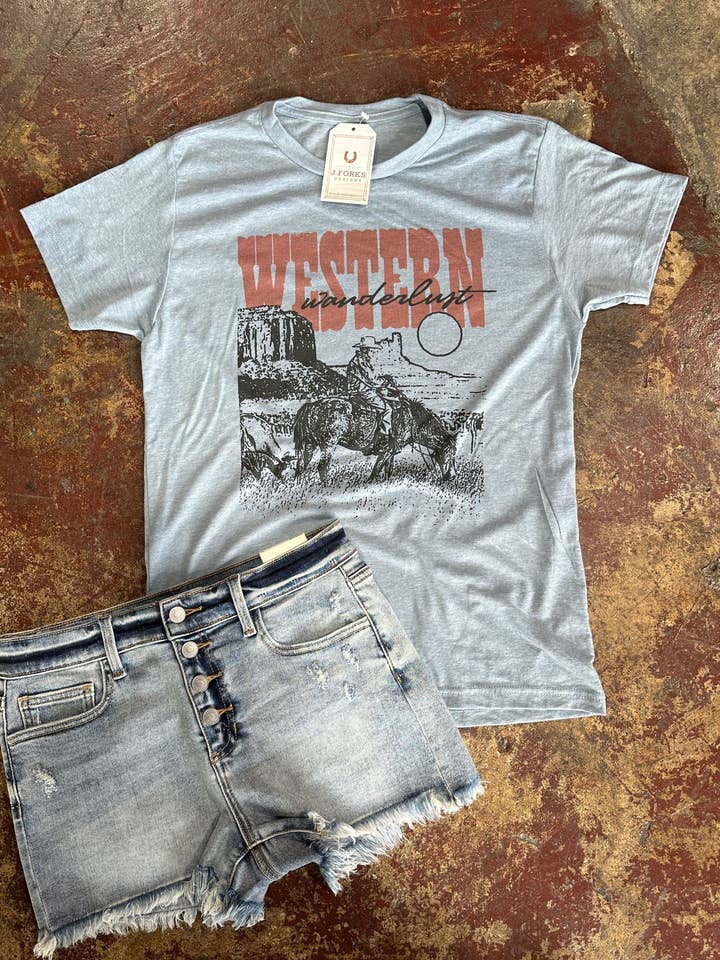 2736 Western Sunset Tee for wholesale by J.Forks Designs