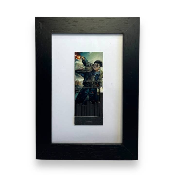 Harry Potter allumettes artisanales encadrées pour la vente par King Margot