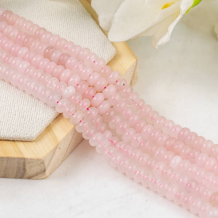 Soothing Crystals Beads - Wholesale Beads -  Rondelle Beads | Rose Quartz | Crystal Beads for Jewelry11
