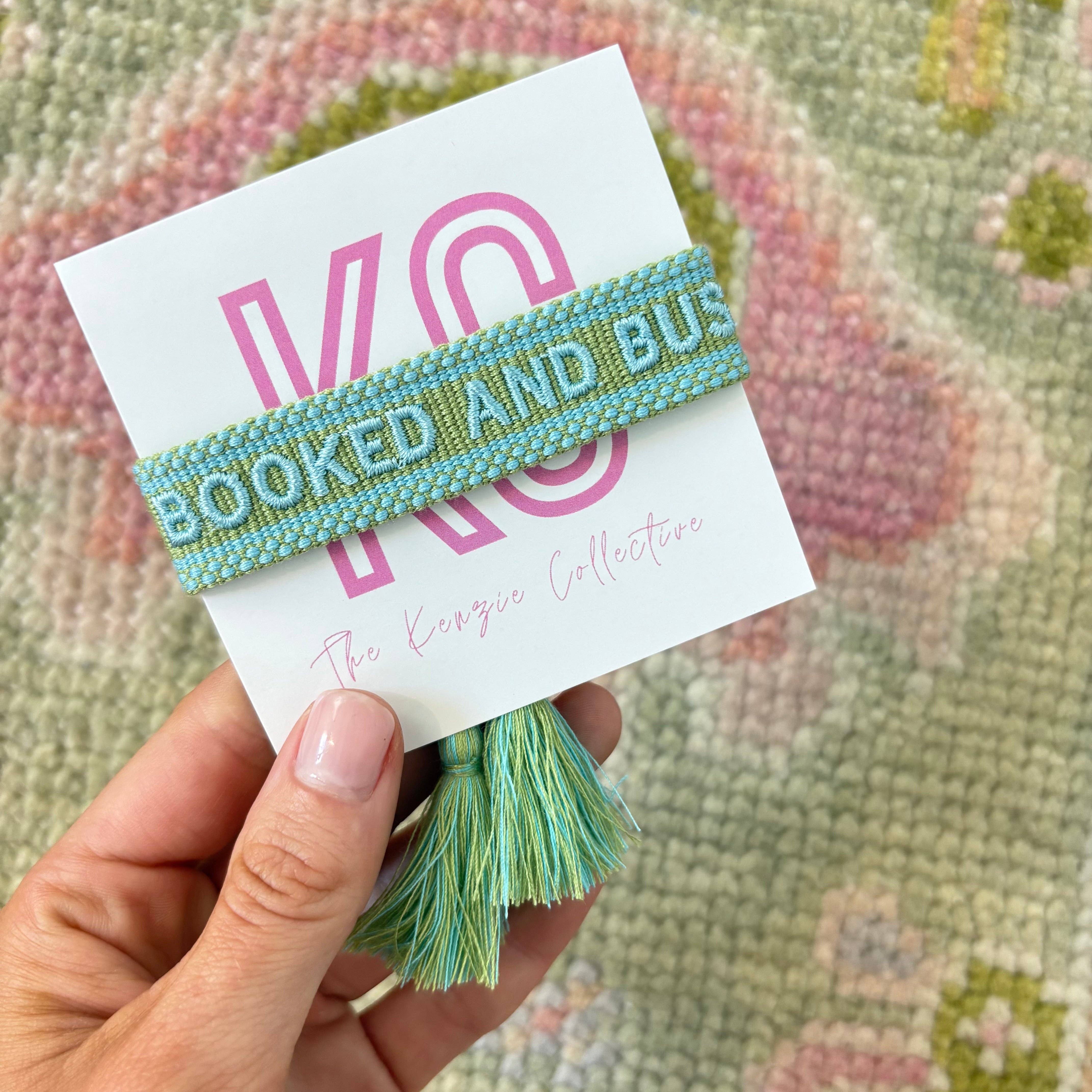 The Kenzie Collective – wholesale Woven/braided bracelet – Booked and busy embroidered  tassel bracelet2